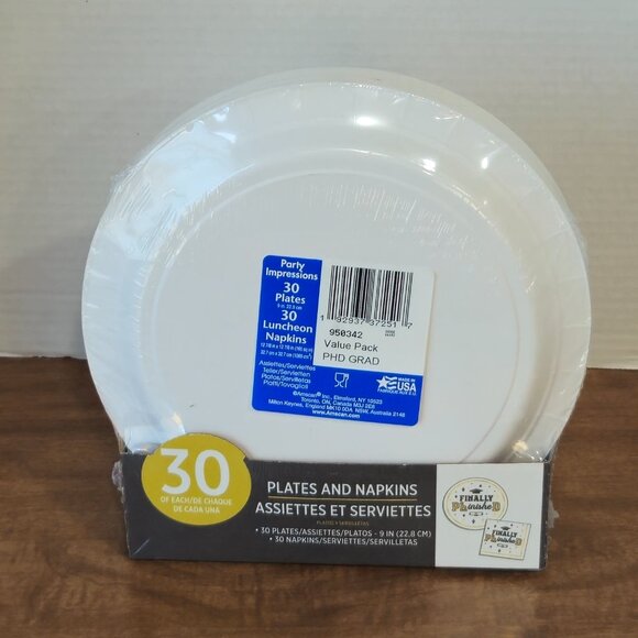 PHD Graduation Plates & Napkin - Picture 4 of 4